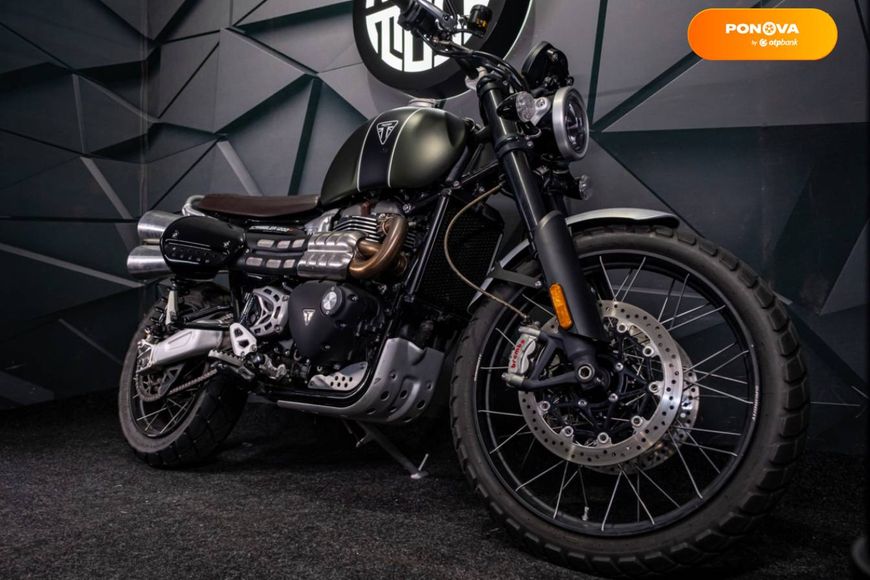 Triumph Scrambler, 2022, Бензин, 1200 см³, 1 тыс. км, Мотоцикл Многоцелевой (All-round), Зеленый, Киев moto-37608 фото