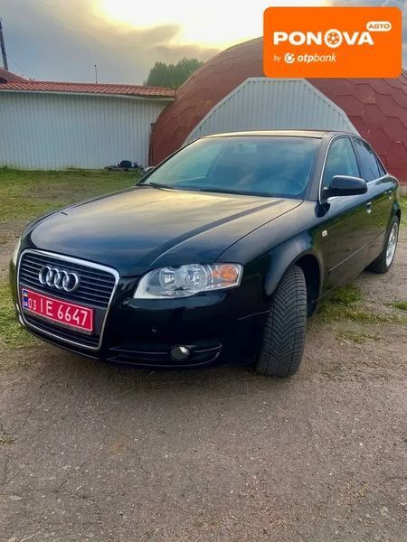 Audi A4, 2006 р., Бензин, 210 тис. км, Седан, Чорний, Сміла AT-10417939 фото