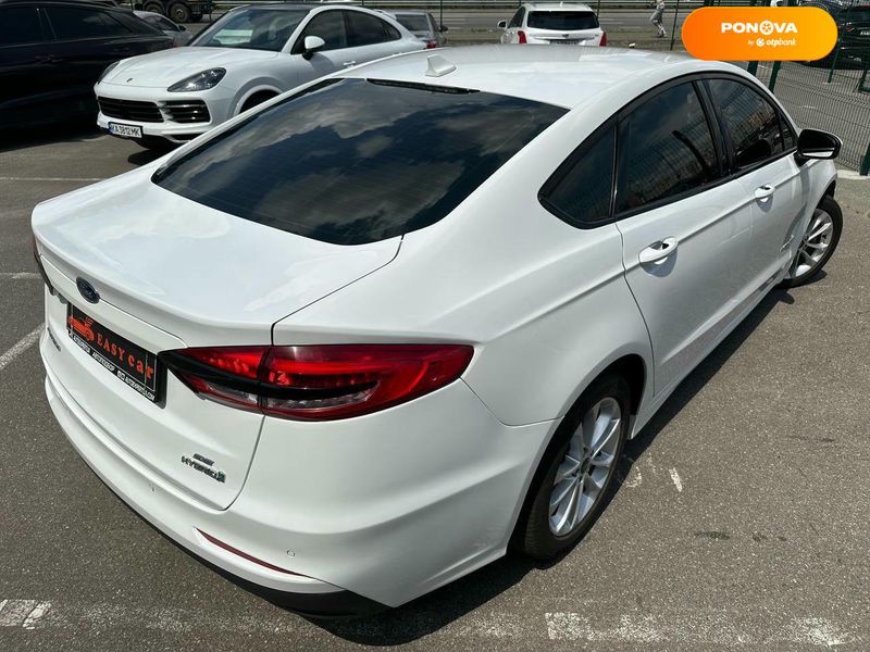 Ford Fusion, 2019, Гібрид (MHEV), 2 л., 77 тис. км, Седан, Білий, Київ 107580 фото