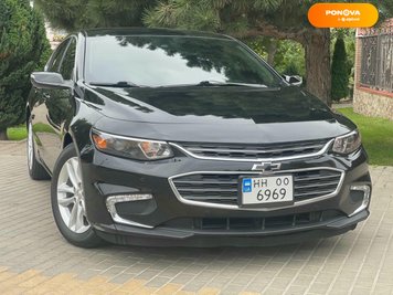 Chevrolet Malibu, 2017, Гібрид (HEV), 1.8 л., 95 тис. км, Седан, Чорний, Одеса Cars-Pr-249616 фото