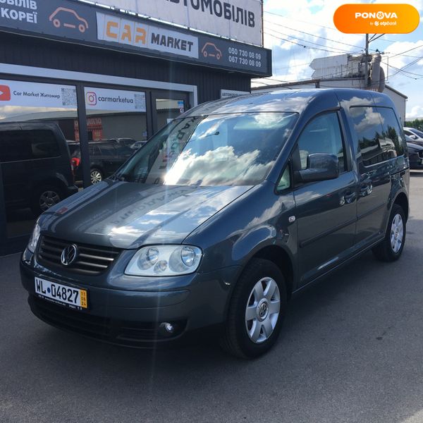 Volkswagen Caddy пасс., 2009, Бензин, 1.6 л., 223 тис. км, Універсал, Сірий, Житомир 110575 фото