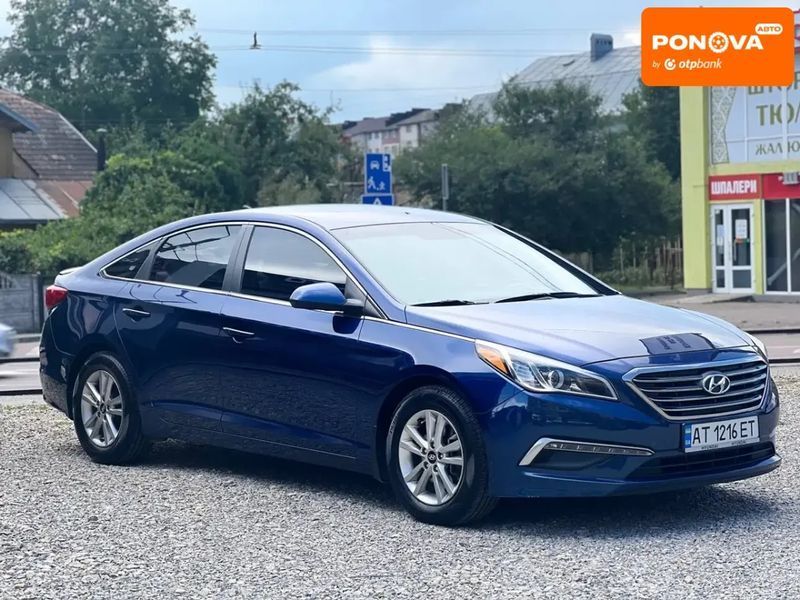 Hyundai Sonata, 2015 р., Бензин, 131 тис. км, Седан, Синій, Івано-Франківськ AT-10404591 фото