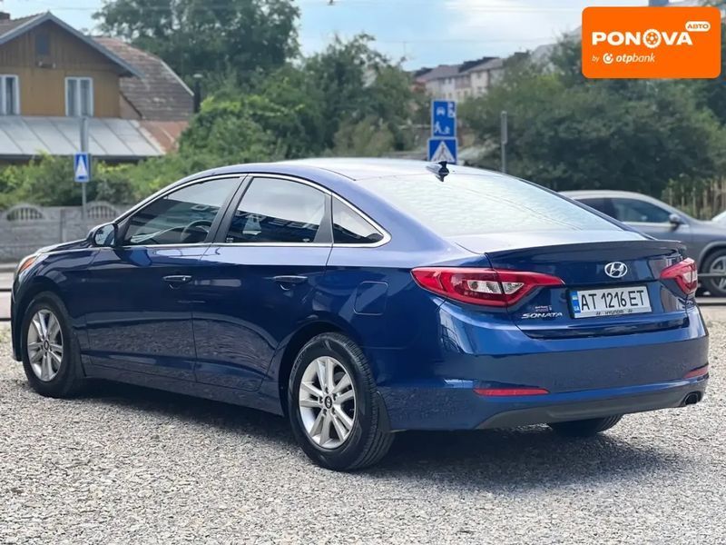 Hyundai Sonata, 2015 р., Бензин, 131 тис. км, Седан, Синій, Івано-Франківськ AT-10404591 фото