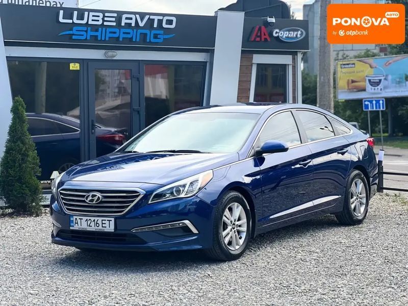 Hyundai Sonata, 2015 р., Бензин, 131 тис. км, Седан, Синій, Івано-Франківськ AT-10404591 фото