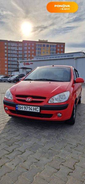 Hyundai Getz, 2006, Бензин, 1.4 л., 145 тис. км, Хетчбек, Червоний, Одеса Cars-Pr-60994 фото