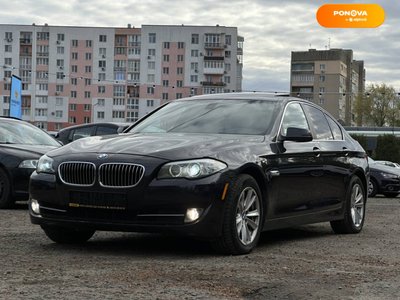BMW 5 Series, 2012, Бензин, 2 л., 186 тис. км, Седан, Чорний, Львів 10041 фото
