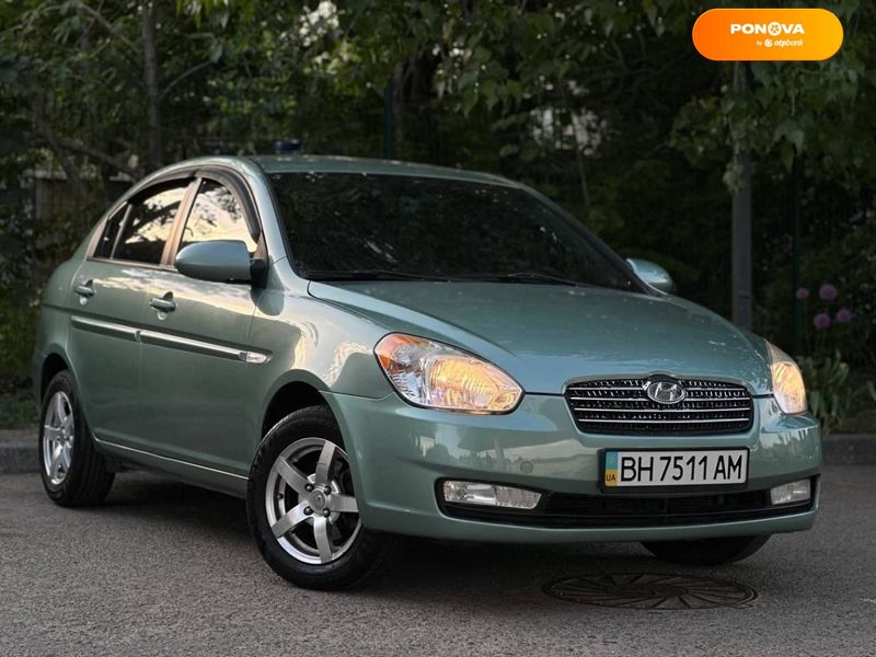 Hyundai Accent, 2008, Бензин, 1.6 л., 165 тис. км, Седан, Зелений, Одеса Cars-Pr-66297 фото