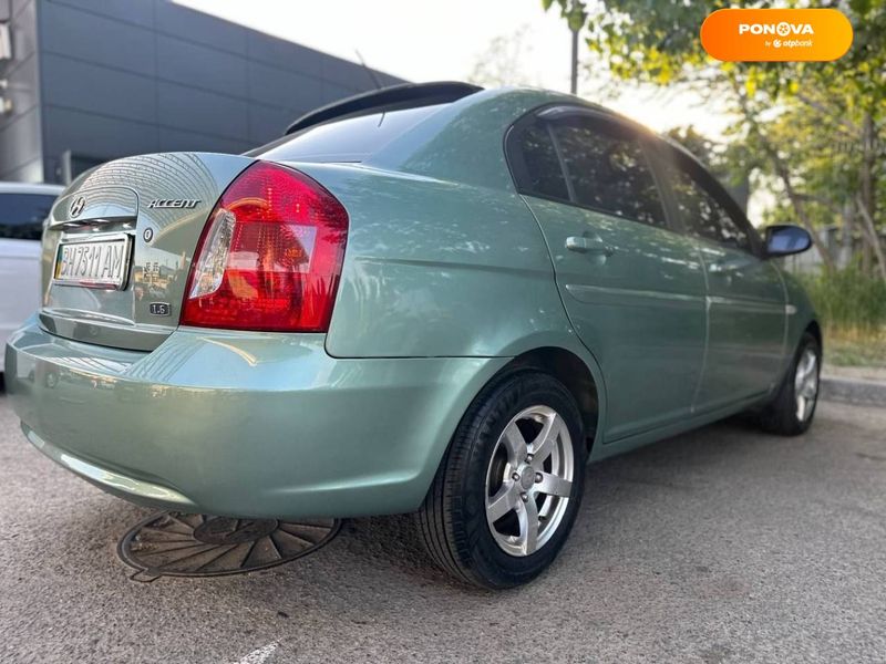 Hyundai Accent, 2008, Бензин, 1.6 л., 165 тис. км, Седан, Зелений, Одеса Cars-Pr-66297 фото