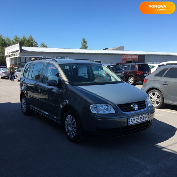 Volkswagen Touran, 2005, Бензин, 1.6 л., 209 тис. км, Універсал, Сірий, Житомир 109499 фото