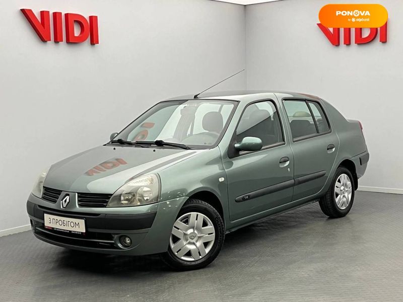 Renault Clio Symbol, 2006, Бензин, 1.4 л., 55 тис. км, Седан, Зелений, Київ 101980 фото