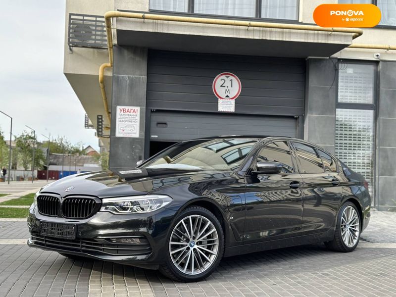 BMW 5 Series, 2019, Гібрид (HEV), 2 л., 94 тис. км, Седан, Чорний, Львів 44201 фото