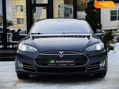 Tesla Model S, 2014, Електро, 76 тис. км, Ліфтбек, Сірий, Київ 16140 фото