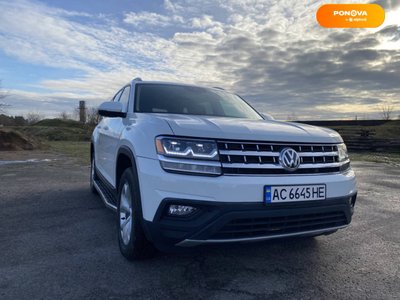Volkswagen Atlas, 2019, Бензин, 3.6 л., 167 тис. км, Позашляховик / Кросовер, Білий, Ковель 37241 фото