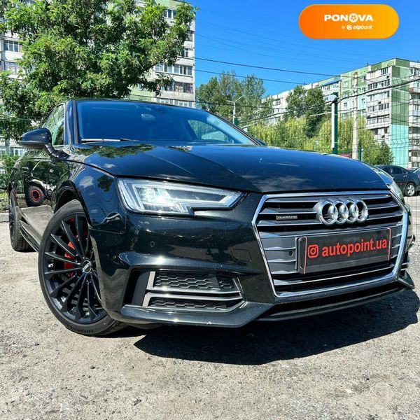 Audi A4, 2017, Бензин, 1.98 л., 75 тыс. км, Седан, Чорный, Сумы 110846 фото