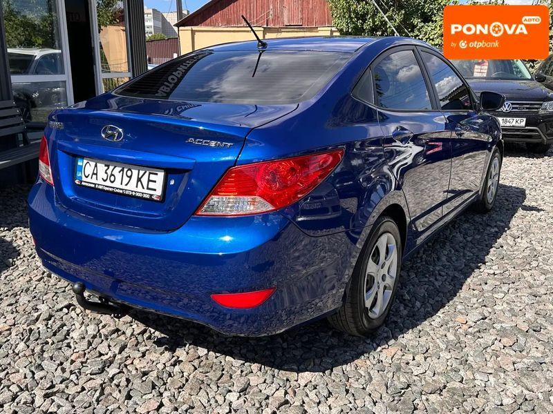 Hyundai Accent, 2012 г., Бензин, 237 тыс. км, Седан, Синий, Смела AT-10426532 фото