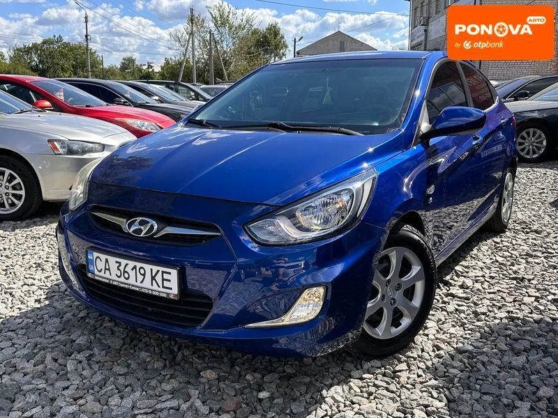 Hyundai Accent, 2012 г., Бензин, 237 тыс. км, Седан, Синий, Смела AT-10426532 фото