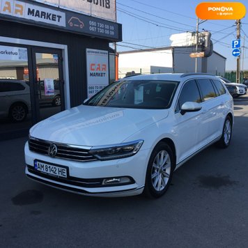 Volkswagen Passat B8, 2017, Дизель, 2 л., 300 тис. км, Універсал, Білий, Житомир 254989 фото