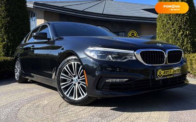 BMW 5 Series, 2017, Бензин, 3 л., 124 тыс. км, Седан, Чорный, Львов 46052 фото