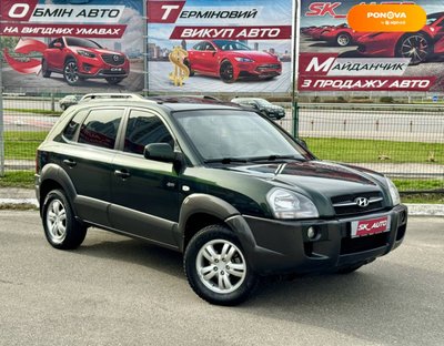 Hyundai Tucson, 2007, Бензин, 2 л., 183 тис. км, Позашляховик / Кросовер, Зелений, Київ 32510 фото