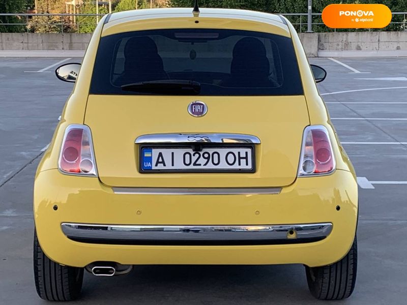 Fiat 500, 2010, Бензин, 1.24 л., 132 тис. км, Хетчбек, Жовтий, Київ Cars-Pr-66636 фото
