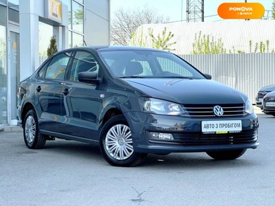 Volkswagen Polo, 2016, Бензин, 1.6 л., 119 тис. км, Седан, Сірий, Київ 35122 фото