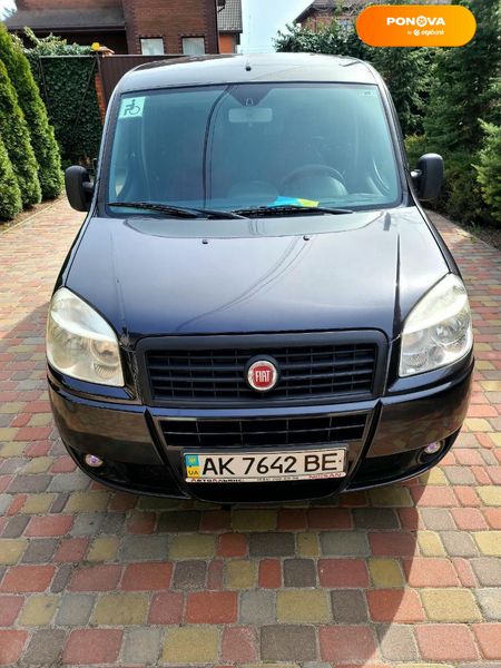 Fiat Doblo, 2007, Газ пропан-бутан / Бензин, 1.37 л., 94 тыс. км, Минивен, Чорный, Киев Cars-Pr-59637 фото