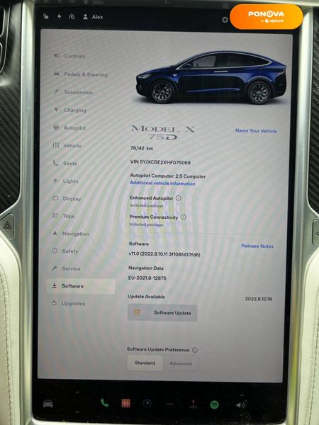 Tesla Model X, 2017, Електро, 93 тис. км, Позашляховик / Кросовер, Синій, Київ Cars-Pr-55107 фото