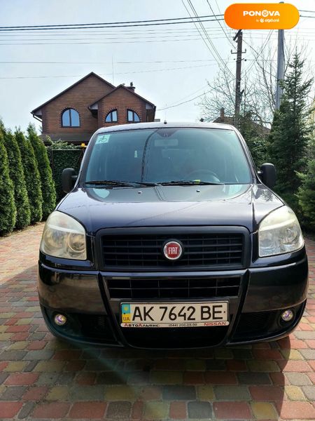 Fiat Doblo, 2007, Газ пропан-бутан / Бензин, 1.37 л., 94 тыс. км, Минивен, Чорный, Киев Cars-Pr-59637 фото