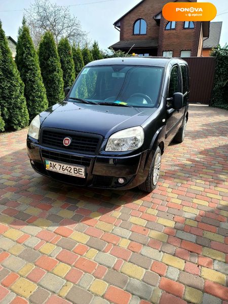 Fiat Doblo, 2007, Газ пропан-бутан / Бензин, 1.37 л., 94 тыс. км, Минивен, Чорный, Киев Cars-Pr-59637 фото