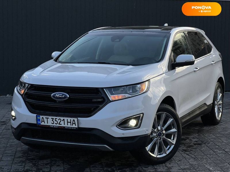 Ford Edge, 2017, Бензин, 3.5 л., 77 тыс. км, Внедорожник / Кроссовер, Белый, Ивано Франковск Cars-Pr-65719 фото