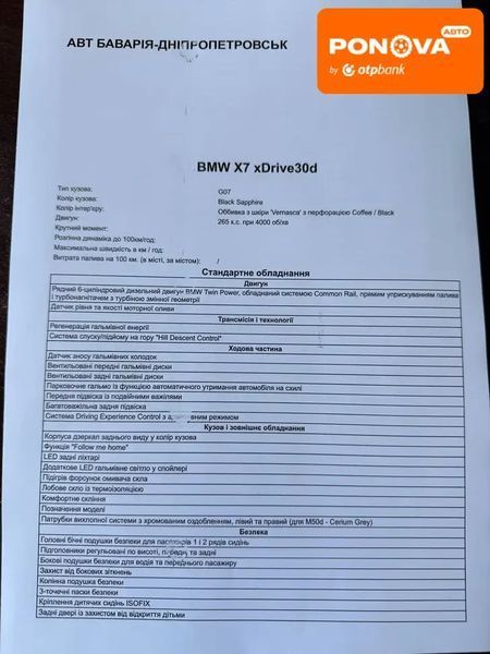 BMW X7, 2022 г., Дизель, 106 тыс. км, Внедорожник / Кроссовер, Чорный, Днепр (Днепропетровск) AT-10416353 фото