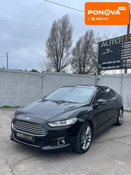 Ford Fusion, 2014 г., Гібрид (MHEV), 124 тыс. км, Седан, Чорный, Запорожье AT-10409129 фото