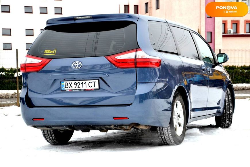 Toyota Sienna, 2015, Бензин, 3.5 л., 168 тис. км, Мінівен, Синій, Хмельницький 14053 фото