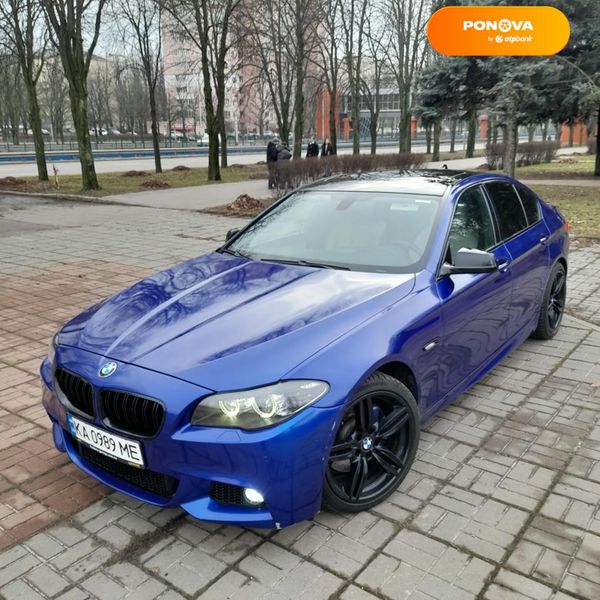 BMW 5 Series, 2012, Бензин, 3 л., 178 тис. км, Седан, Синій, Київ Cars-Pr-67290 фото