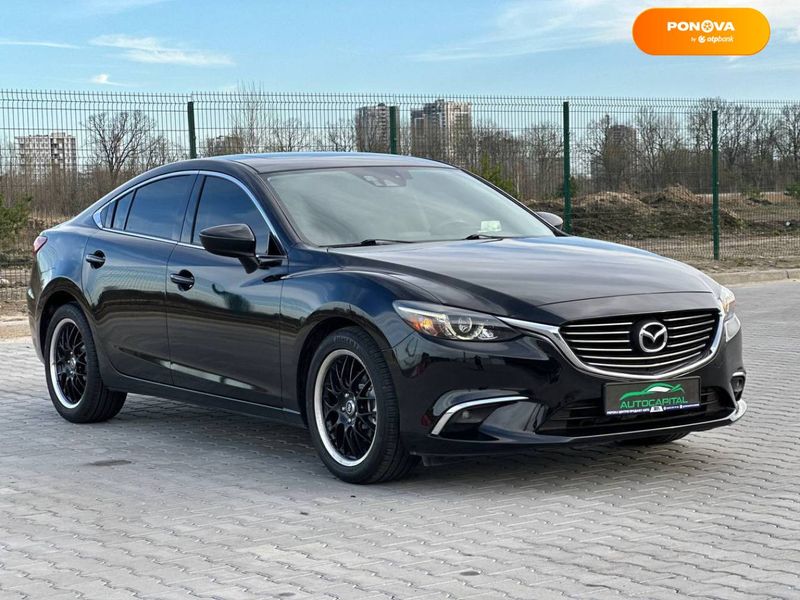 Mazda 6, 2016, Бензин, 2.49 л., 220 тис. км, Седан, Чорний, Київ 33490 фото