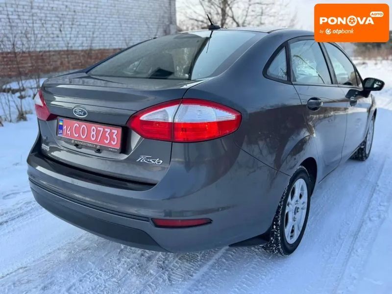 Ford Fiesta, 2015 р., Бензин, 145 тис. км, Седан, Сірий, Дрогобич AT-10410096 фото
