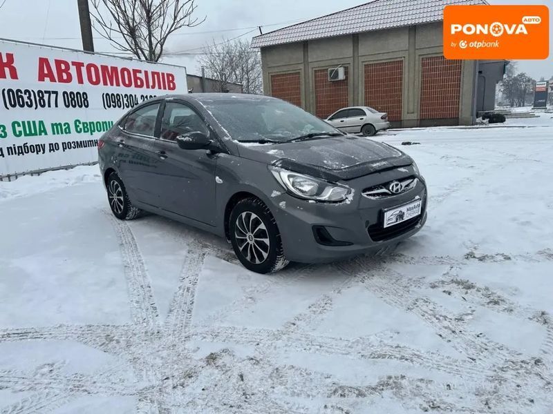 Hyundai Accent, 2012 г., Газ пропан-бутан / Бензин, 218 тыс. км, Седан, Серый, Черкассы AT-10410044 фото