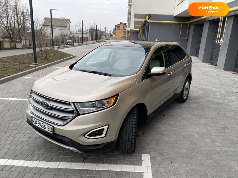 Ford Edge, 2017, Бензин, 2 л., 130 тыс. км, Внедорожник / Кроссовер, Бежевый, Винница Cars-Pr-66584 фото