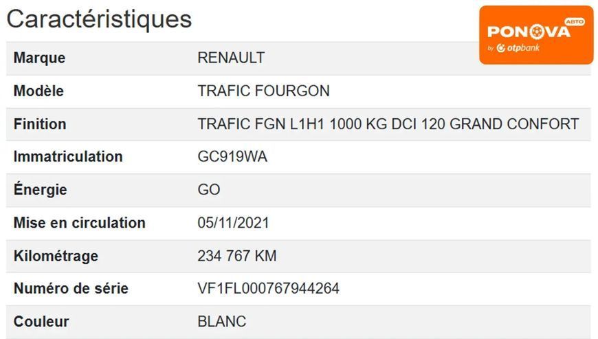 Renault Trafic, 2021 г., Дизель, 235 тыс. км, Минивен, Белый, Винница AT-10423477 фото