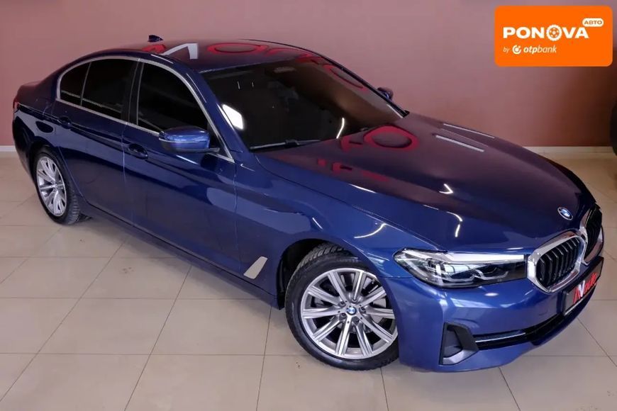 BMW 5 Series, 2020 р., Гібрид (HEV), 76 тис. км, Седан, Синій, Одеса AT-10418474 фото