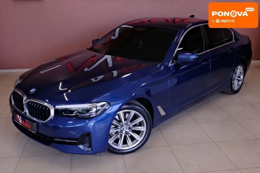 BMW 5 Series, 2020 р., Гібрид (HEV), 76 тис. км, Седан, Синій, Одеса AT-10418474 фото