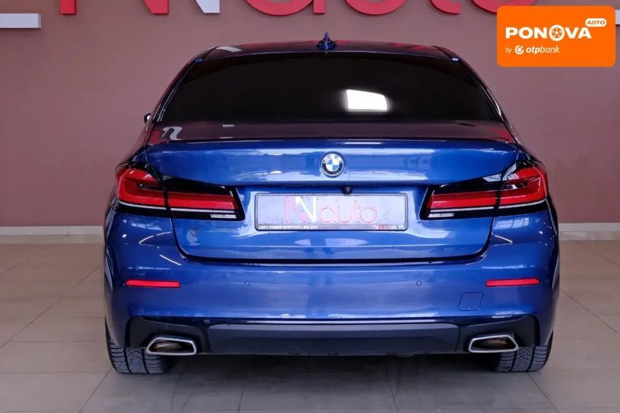 BMW 5 Series, 2020 р., Гібрид (HEV), 76 тис. км, Седан, Синій, Одеса AT-10418474 фото