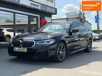 BMW 5 Series, 2021 г., Гибрид (HEV), 39 тыс. км, Универсал, Чорный, Житомир AT-10424367 фото
