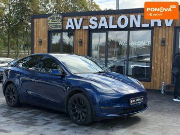 Tesla Model Y, 2022 р., Електро, 146 тис. км, Позашляховик / Кросовер, Синій, Рівне AT-10429387 фото