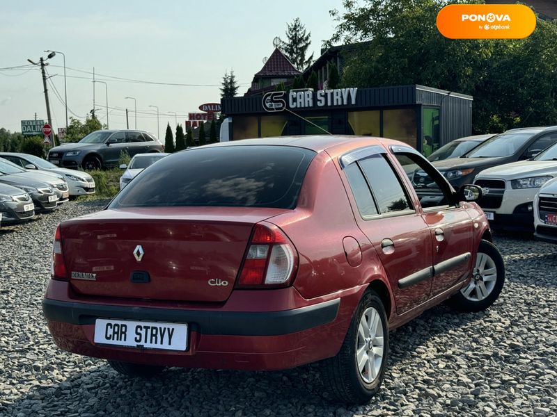 Renault Clio, 2005, Бензин, 1.39 л., 302 тис. км, Седан, Червоний, Стрий 111229 фото