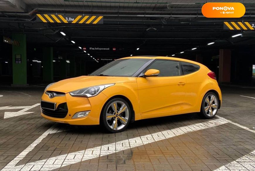 Hyundai Veloster, 2012, Газ пропан-бутан / Бензин, 1.59 л., 145 тис. км, Хетчбек, Жовтий, Київ 8302 фото