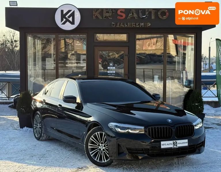 BMW 5 Series, 2022 р., Бензин, 106 тис. км, Седан, Чорний, Харків AT-10407393 фото