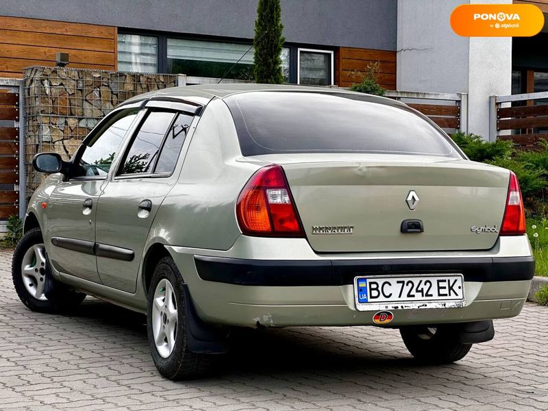 Renault Clio Symbol, 2003, Газ / Бензин, 1.4 л., 155 тыс. км, Седан, Серый, Стрый 109651 фото