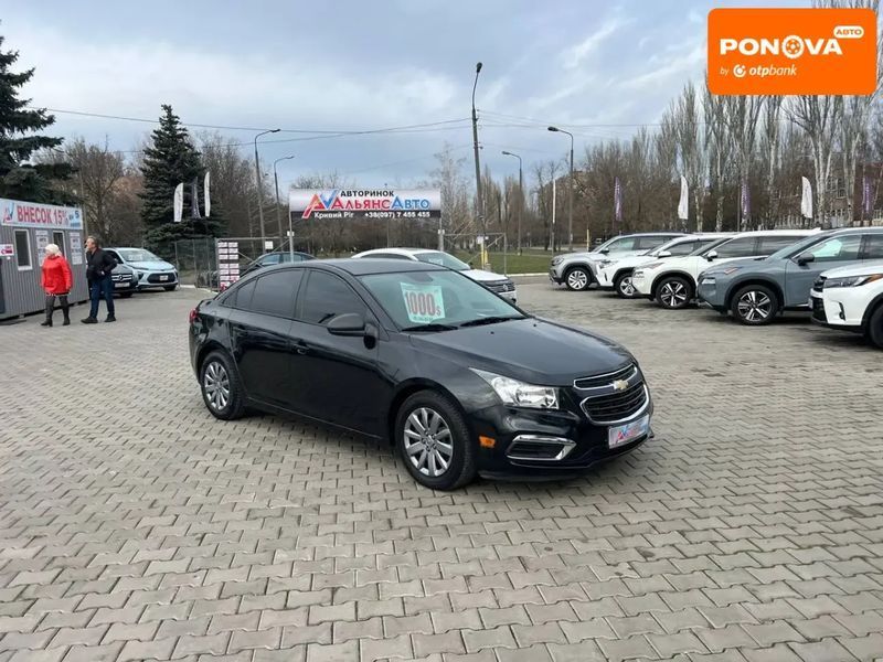 Chevrolet Cruze, 2015 р., Бензин, 188 тис. км, Седан, Чорний, Кривий Ріг AT-10405433 фото