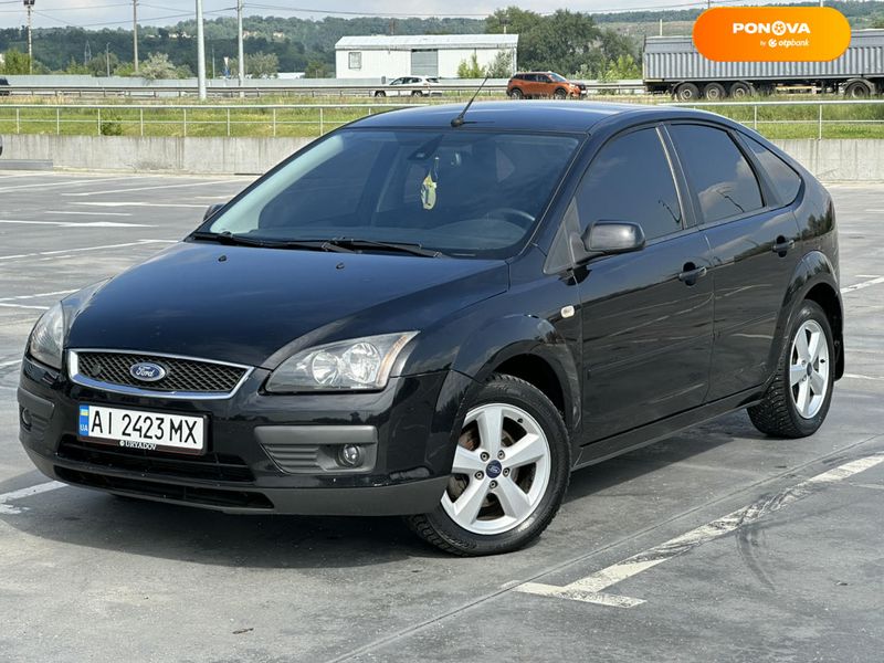 Ford Focus, 2007, Бензин, 1.8 л., 330 тис. км, Хетчбек, Чорний, Київ 110366 фото